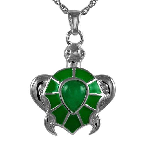 Green Turtle Cremation Jewelry